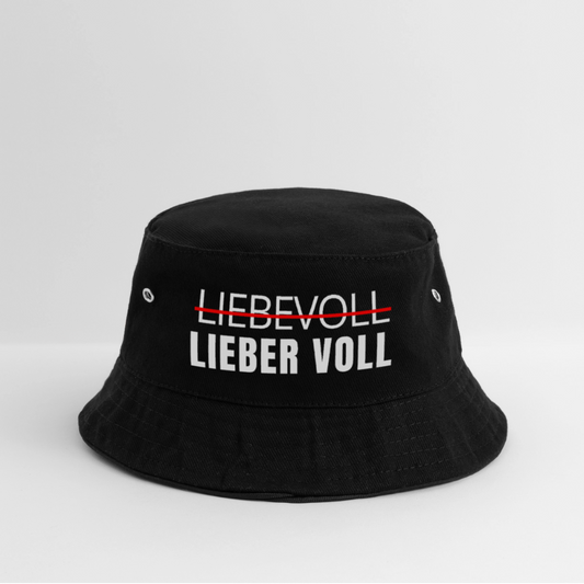 LIEBEVOLL LIEBER VOLL - Fischerhut - Schwarz