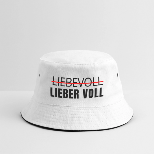 LIEBEVOLL LIEBERVOLL - Fischerhut weiß - Weiß/Navy